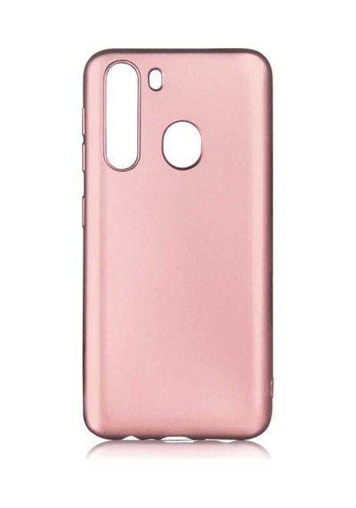 Samsung Uyumlu Galaxy A21 Kılıf Zore Premier Silikon Kapak Rose Gold