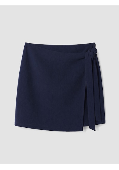 Lcw Vision Lacivert Beli Bağlamalı Kadın Şort Etek