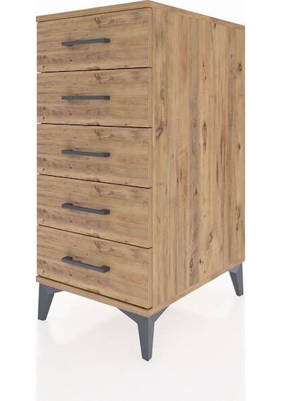 Kronos Komodin 5 Çekmeceli 44x59x96 Çam-çam Çam