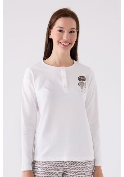 Arnetta Kadın Beyaz Pijama Takımı Ar3087-s-v1 Beyaz