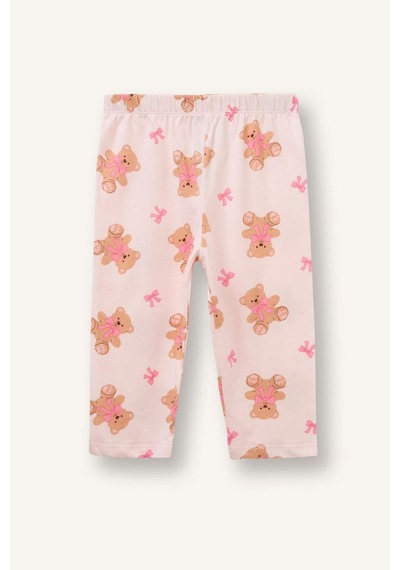 Defacto Ayıcık Desenli Önden Düğmeli 2li Pijama Takımı Kız Bebek I3231a526aupn114 Pembe-pn114