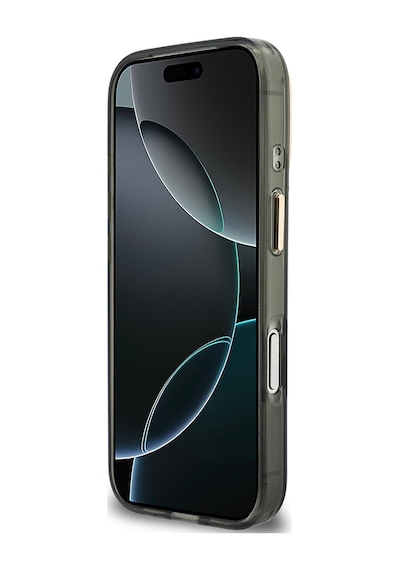 Apple iPhone Uyumlu 18 Pro  Kılıf Guess  Lisanslı Yazı Ve 4g Büyük Metal Logolu Silikon Kapak Siyah