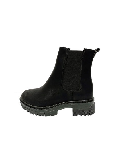 Fix 6011 Yağlı Deri Trend Fashion Kadın Bot Siyah