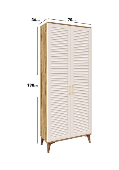 Panjurlu Metal Kulp Pnj2190 Ayakkabılık Portmanto Vestiyer Aytaşı Ceviz Ceviz