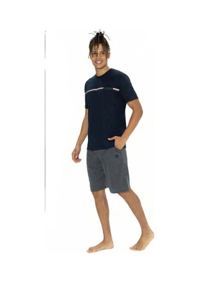 U.s. Polo Assn. Erkek Alt Üst Pijama Şort Takım Lacivert