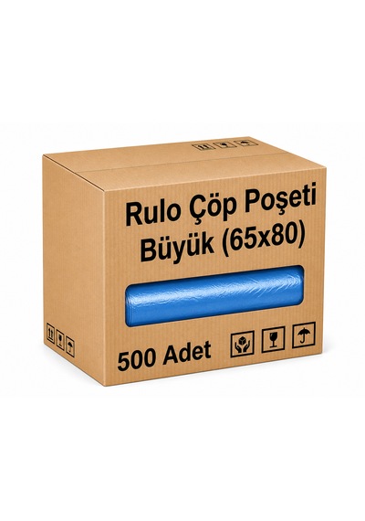 Rulo Çöp Poşeti Büyük 65x80 500'lü