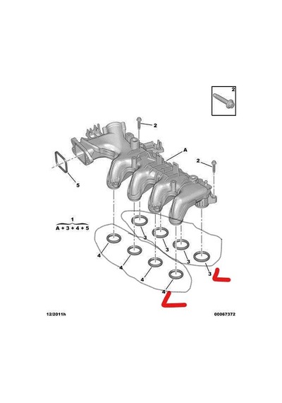 Peugeot Cıtroen Emme Manıfold Contası Takım 8 Adet C2 C3 C4