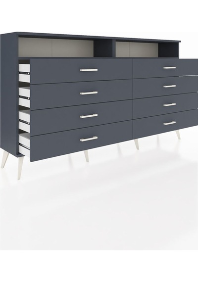 Arges Konsol 2 Raflı 8 Çekmeceli 176x30x99 Antrasit-antrasit Antrasit-antrasit Arges Konsol 2 Raflı 8 Çekmeceli 176x30x99 Antrasit-antrasit Antrasit-antrasit