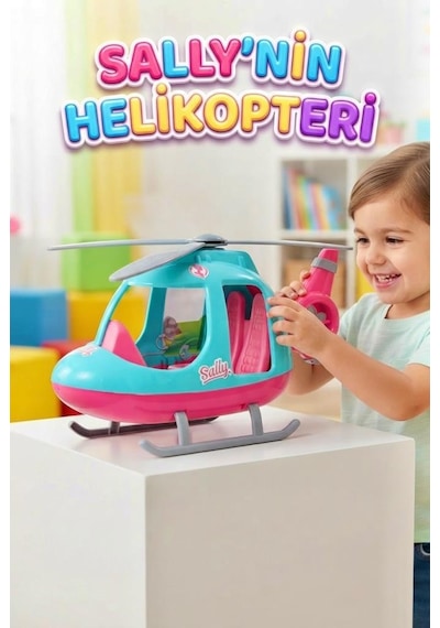 Sally Love To Fly 45 Cm 2 Kişilik Oyuncak Helikopter Hareketli Pervane Ve Direksiyon Mekanizmalı