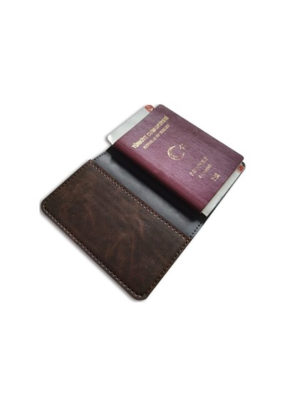 Vip Gift Pasaport Kılıfı Vegan Deri Pasaportluk Voyak006 Kahverengi