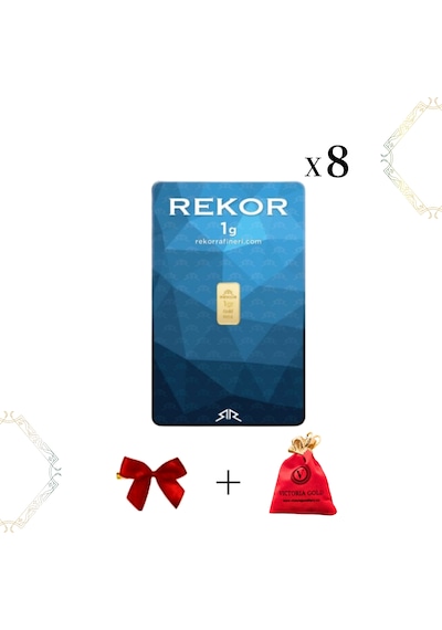 8 Adet 1 Gr 24 Ayar  Altın Rekor