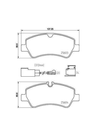 Valeo Arka Balata Ford Tourneo Custom-transıt Custom 2.2 Tdcı 12 Kablosuz 9005355 Mebk2j2m008aa Bk212m008ac