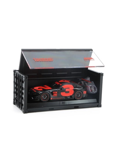 Tarmac Works Mercedes Amg Gt3 2018 4 With Container & Figure Red 1/64