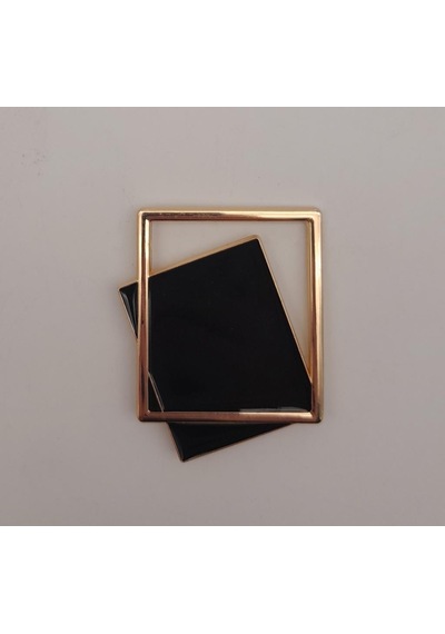 Angel Çanta Aksesuar Light Gold Çerçeve Model Siyah Renk Mıknatıslı Kilit
