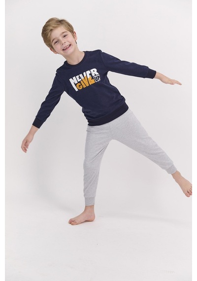 Arnetta Never Give Up Lacivert Erkek Çocuk Pijama Takımı 5274-27909 Lacivert