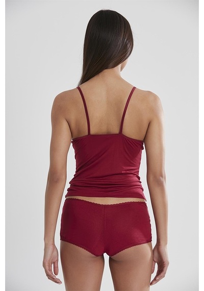 Pierre Cardin 332 Kadın İp Askılı Atlet Külot Takım-bordo Bordo