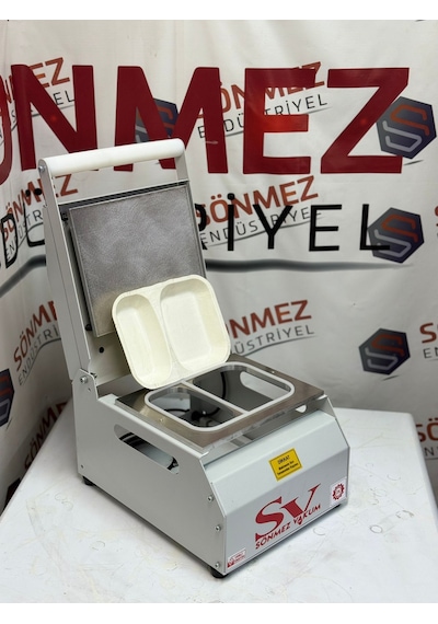 Sönmez Vakum 2 Bölme Karton Tabak Kapatma Yapıştırma Makinesi