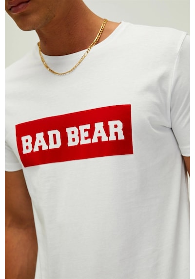 Bad Bear Erkek Tişört Flog T-Shirt-23351 Beyaz