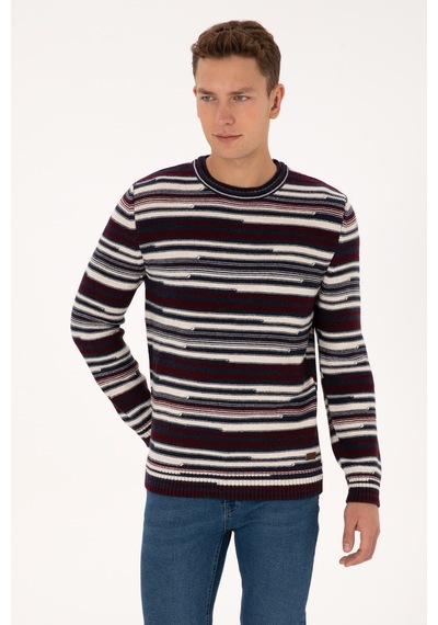 U.S. Polo Assn. Erkek Comfort Fit Bisiklet Yaka Mürdüm Kazak 50308332-VR074 U.S. Polo Assn. Erkek Comfort Fit Bisiklet Yaka Mürdüm Kazak 50308332-VR074