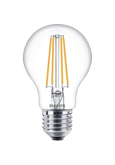 Philips LED Classic Şeffaf Filament Ampul 7W 806Lum 2700K Sarı Işık A60 E27 (60W) 2'li Paket
