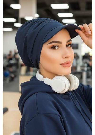 Aişe Tesettür Lacivert Tesettür Şapka