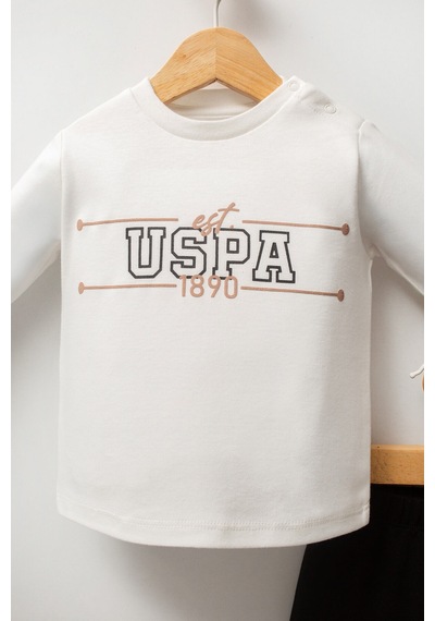 U.S. Polo Assn. Erkek Bebek Krem Takım 5274-48898 Krem