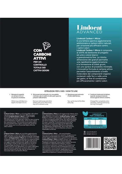 Lindo Cat Lindocat Advanced Carbon + Micro Aktif Karbonlu Kedi Kumu 6 L