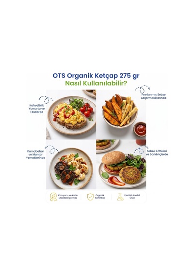 Ots Organik Ketçap 275 gr (Organik Sertifikalı, Pestisit Analizli)