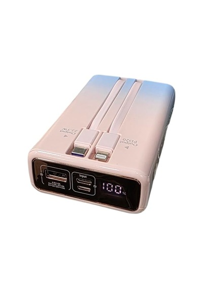H002 20000 Mah Power Bank Pd 30w Ve Usb 22.5w Fast Hızlı Şarj Dahili Type C Ve Lightning Kablolu Dünya Standartlar