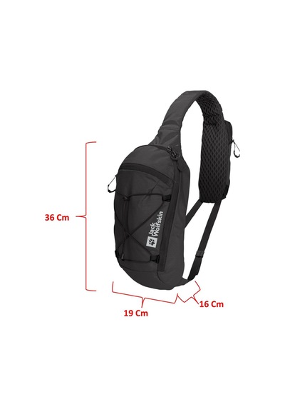 Jack Wolfskin 2020151 36x19x16 7lt Cyrox Sling Siyah Unisex Çanta 001