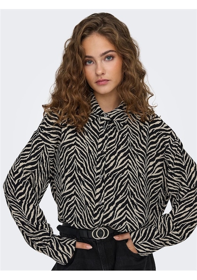 Only Onlkatty Lıfe L/s Loose Shırt Ptm Kadın Siyah Gömlek - 15341494