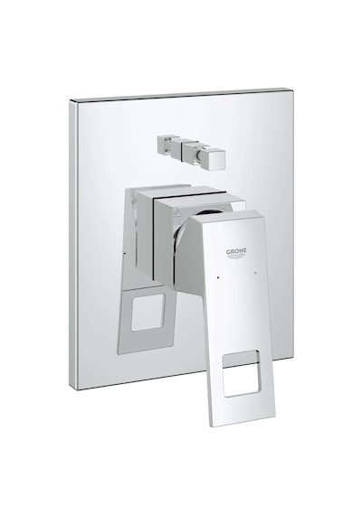 Grohe Eurocube - Tek Elle Küvet Bataryası Hazır Montaj Seti, Gizli Sabitleme, Otomatik Geçiş , Krom, 24062000 Altın