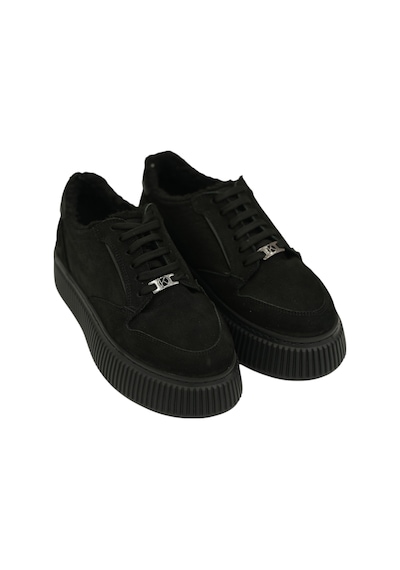Kadın Bağcıklı Sneaker Siyah