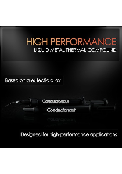 Conductonaut - Sıvı Metalden Yapılmış Alüminyum Termal İletken Macun Uygun Değil Büyük Soğutma Sistemleri Cpu, Gpu Yu Soğutmak İçin Sıvı Metal 5gram
