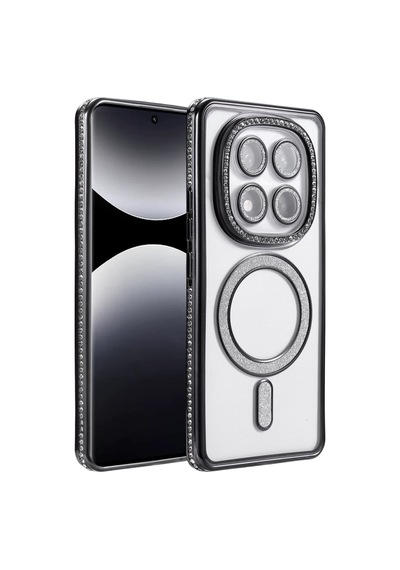 Xiaomi Redmi Note 14 Pro 5g Uyumlu Joke Simli Magneticsafe Kılıf - Siyah