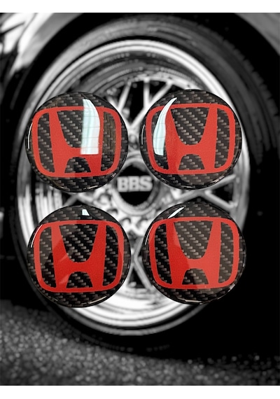Honda Jant Göbeği 4 Lü Oto Universal Jant Göbeği Damla Etiket 3d Jant Arması Damla Sticker Seti Çok Renkli
