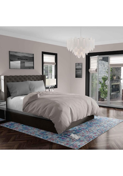 Kaymaz Taban Yıkanabilir Halı Mutfak, Salon, Yatak Odası İçin Modern Dijital Baskı Halı Slnhalı39 - 0131 Çok Renkli