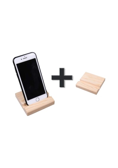 2 Adet Ahşap Telefon Tutacağı Telefon Standı Telefon Tutucu 2 Mixed