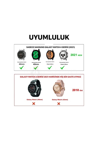 Samsung Galaxy Watch 4 Kordon 40-42-44-46 Mm Delikli Tam Uyumlu