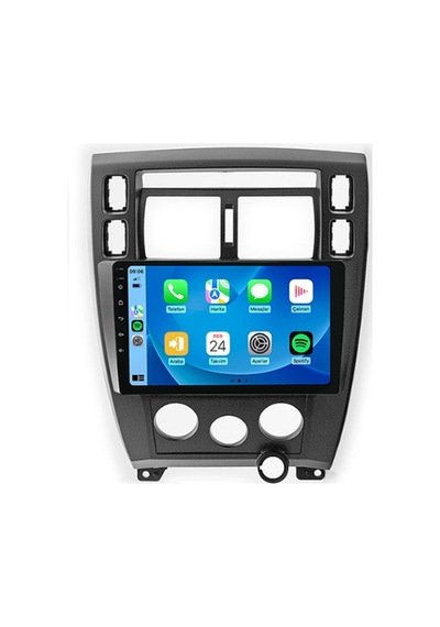 Hyundai Tucson Siyah 2005-2012 6gb Ram 128gb Hafıza 8 Çekirdek Carplay Kamera Android Multimedya 9"