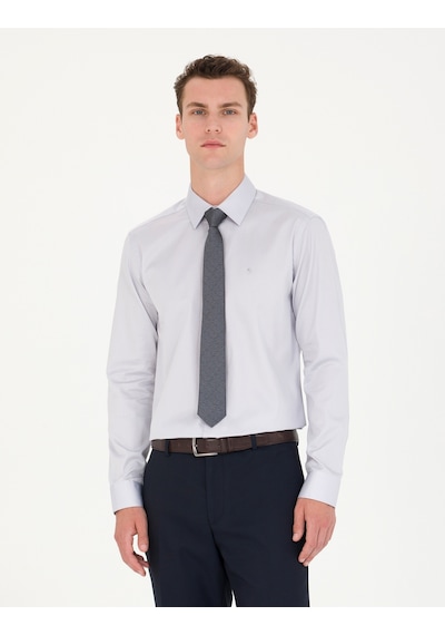 Pierre Cardin Erkek Gri Basic Gömlek 50277147-vr024 Gri