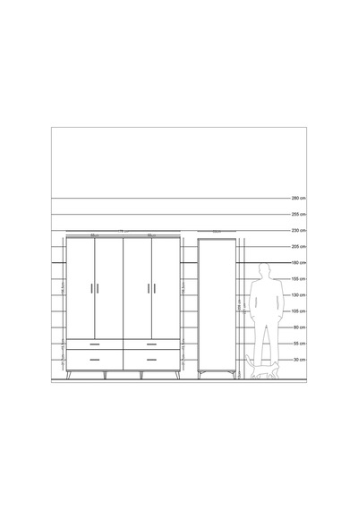 Kronos Gardrop 10 Raflı 4 Çekmeceli 4 Kapaklı 176x59x221 Antrasit-çam Çam Kronos Gardrop 10 Raflı 4 Çekmeceli 4 Kapaklı 176x59x221 Antrasit-çam Çam