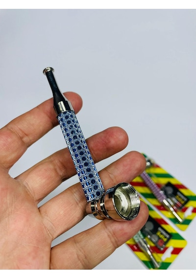 Fosforlu Taşlı Metal Pipo 13 CM