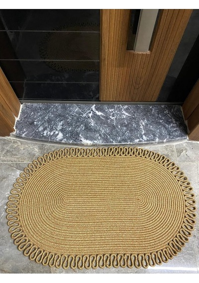 Dublin Serisi Jüt, Desenli Kapı Önü, Paspas, Banyo Paspası, Balkon Paspası/hediyelik, Ev Eşyası Hasır 50 X 80 Çok Renkli