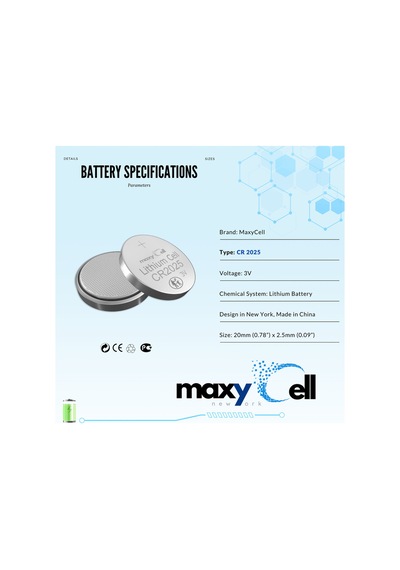 Maxycell 6 Adet Cr2025 Düğme Pil, 3 V Pil, Elektronik Cihaz Ve Anahtar, Kumandalar, Tıbbi Cihazları