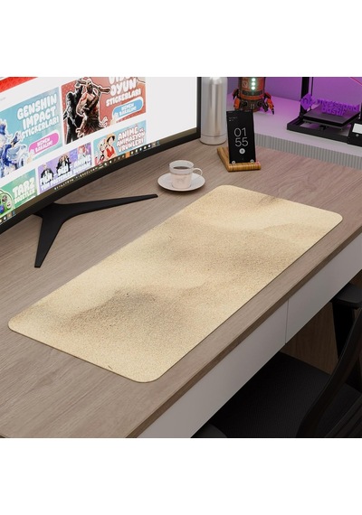 Kum Desenli Oyuncu Gaming Mouse Pad Kauçuk Kaymaz Taban Mousepad V4, 70x30 Xl