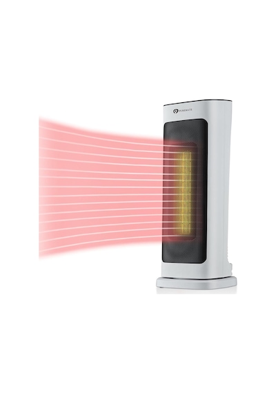 Puremate Seramik Kule Fanlı Isıtıcı, 2 Isı Ayarlı 2000w Taşınabilir Elektrikli Isıtıcı