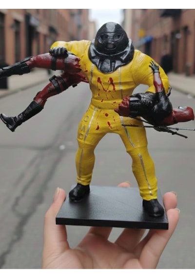 3d Marvel Juggernaut Ve Deadpool Figür-15cm -fanart