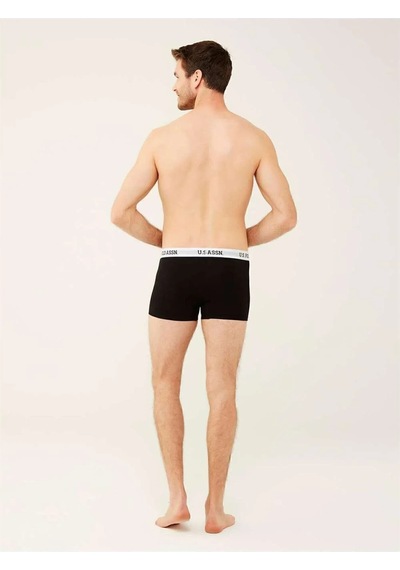U.S. Polo Assn. Erkek Lisanslı Siyah Tekli Boxer Siyah