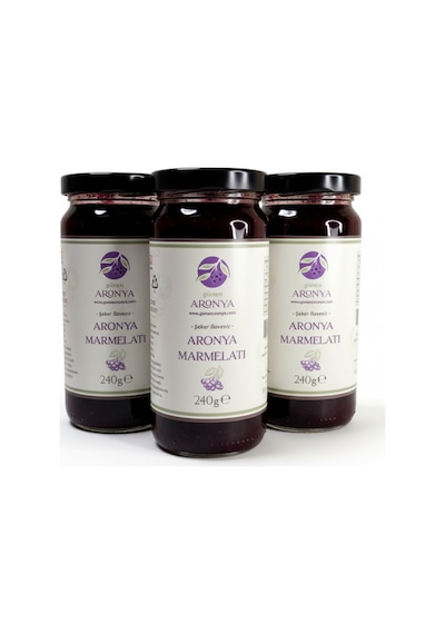 Aronya Marmelatı Şeker İlavesiz 3 Lü Paket 240gr X 3 Adet